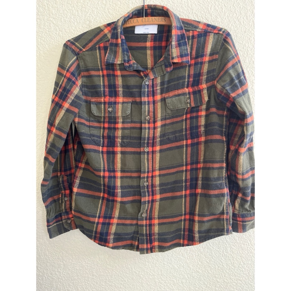 Old Navy Plaid Boys Button Down Size Large